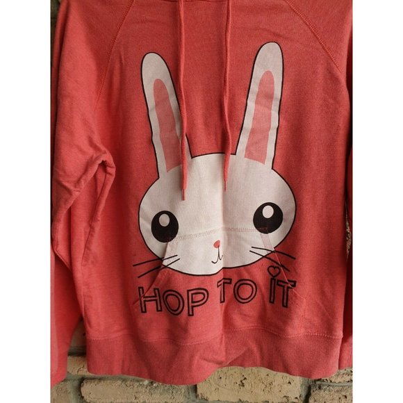 Forever 21 Bunny Hoodie Juniors Large Happy Rabbit - Picture 8 of 11